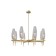 Lita chandelier, 8x28W G9 gold
