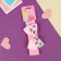 Hair bandage "chosen" butterflies classic, 16x3 cm, pink