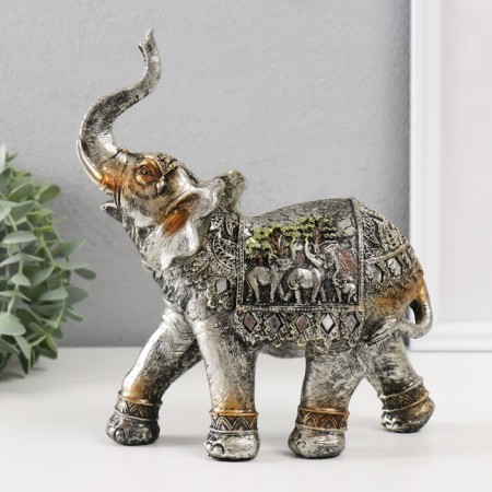 Souvenir Polystone "African Elephant, on the blanks" 23x20.5x8.5 cm-3