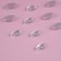 Rhound rhinestones “petal”, from organic glass, 7 × 15 mm, 50 pcs, white color