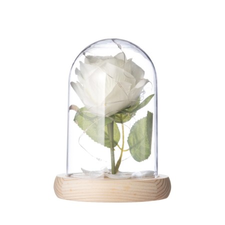 Nightlight "Rose" LED 3HAAA White 9.5x9.5x14cm-7
