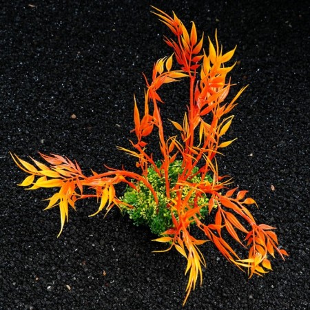 Artificial aquarium plant, 22 cm, orange-1