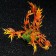 Artificial aquarium plant, 22 cm, orange