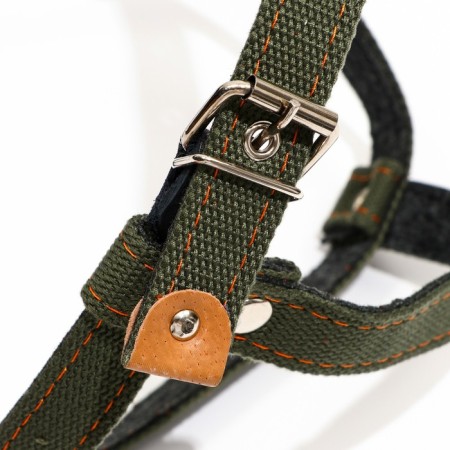 Sleaner harness on felt multi-sized, 2.5 cm, Osh 44-68, OG 46-80 cm, dark green-2