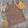 Apron Ethel "Style" b. In brown 60 x75cm, 60% p/e, 20% cotton, 20% of lons