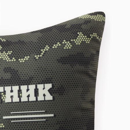 Decorative Ethel Pillow "Defender and support" 40x40 cm, velor, 100% p/e-1