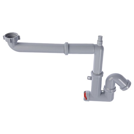 Siphon for the Any Plast shell F5320, 1 1/4 "x 40 mm, without release, displaced, discharge