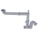Siphon for the Any Plast shell F5320, 1 1/4 "x 40 mm, without release, displaced, discharge