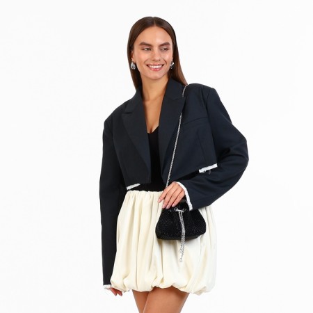 Female bag on a puff, black color-1