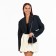 Female bag on a puff, black color