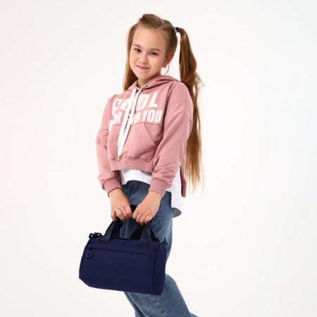 Sports bag with lightning, external pocket, blue color-7