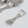 Holder for fastening the wick with 3 holes metal 10x2.5 cm