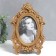 Photo frame Polystone 10x15 cm "forget -me -nots in the leaves" gold 18x28 cm