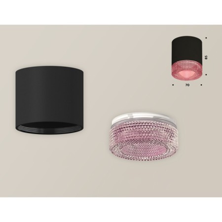 Ambrella Light, XS7402012, MR16 GU5.3, GU10 LED 10 W, Black Black Sand, Pink-2