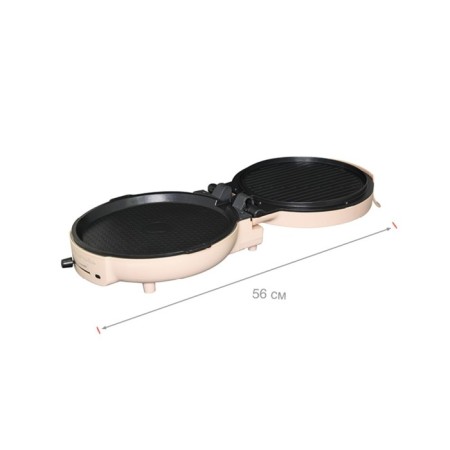 Electric grill Oursson EG0702/PC "Provence Coffee", 1650 W, anti -stick coating, coffee color-5