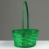 Wicker basket, d21 x 10/34 cm, green, bamboo