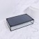 Square organizer for storage, 1 section, glass, 24 × 14 × 5 cm, transparent/black color