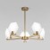 Ceiling Lamp EUROSVET MARBLE 60158/5, E14, 5x40W, 526x526 mm, brass color