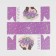 Capcake box, confectionery packaging with PVC lid, 2 cells, Lavender, March 8, 16 x 8 x 10 cm