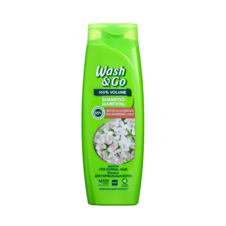 Wash & GO shampoo with jasmine extract for normal hair, 360 ml