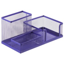 Chancellery trifle stand 3 compartments, metal mesh, purple