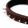 Leather collar on synthetic winterizer, Hedgehog 36 x 1.5 cm, Osh 20-30 cm, brown