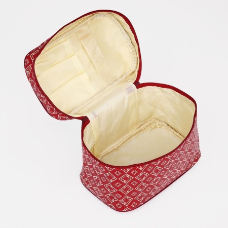 Косметичка на молнии, цвет бордовый-2
