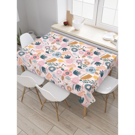 Table tablecloth "Tropical sketches", rectangular, Saten, size 120x145 cm