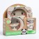 A set of children's bamboo dishes "Layer", plate, bowl, glass, devices, 5 items