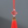 Textile suspension, plastic "Knot of happiness and infinity" red 0.7x1x9.5 cm