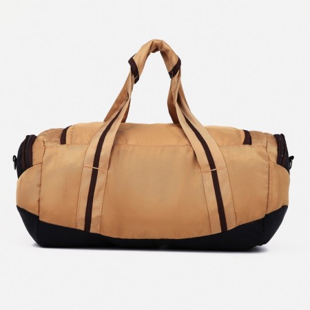 Sports bag with lightning, 2 outer pockets, long belt, mustard color-1