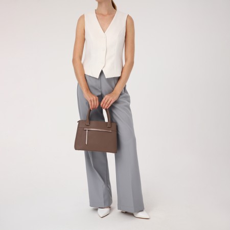 Olivi-tout bag on lightning, brown color-9