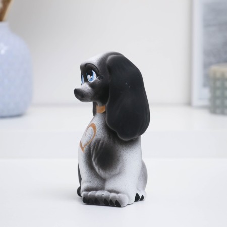 Poodle "Poodle" black and white, 12x7x15cm-1