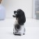 Poodle "Poodle" black and white, 12x7x15cm