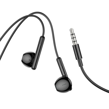 Hoco M93 headphones, wired, inserts, microphone, 1.2 m, black-2