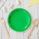 Demolis -plate plate plate plain, green color (18 cm)