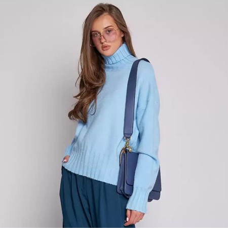 Women's sweater, Blue color, ONE SIZE (46-50)-1