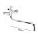 Accoona A7180 bathtub, two -wound, with shower set, brass, chrome
