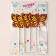 Set for decorating "butterflies", set of 5 pcs., Red color