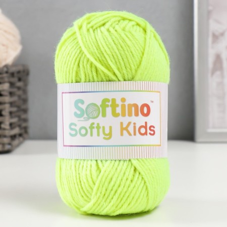 Yarn 100% acrylic "Softy Kids" 90m ± 5m 50 g Color 39 yellow neon