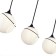 Suspended EVOLUCE lamp. Sle103143-03. Satturo. 3x60 watts, E27, 65.5x15x120 cm, black color