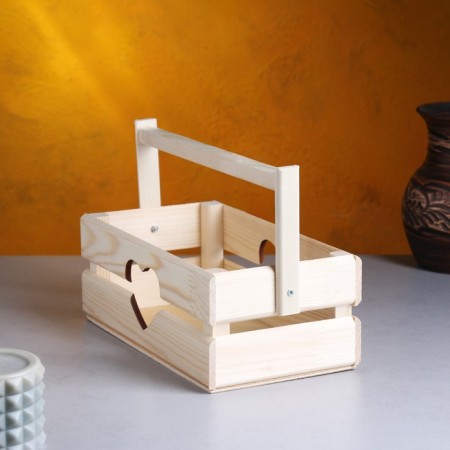 Wooden Kashpo 24.5 × 13.5 × 9 cm "Torosha Light" rack, we give heart beautifully-1