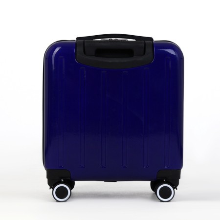 Small suitcase 20 "On a zipper, code lock, 4 wheels, blue color-3