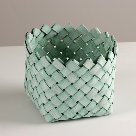Kashpo wicker, d14khn11.5cm, green