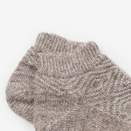 Socks men's woolen shortened color beige pattern, size 27-1