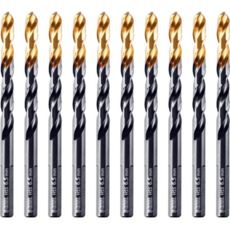 Denzel 717216, 6.5 mm, HSS-Tin, Golden Tip, 10 pcs.