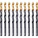 Denzel 717216, 6.5 mm, HSS-Tin, Golden Tip, 10 pcs.