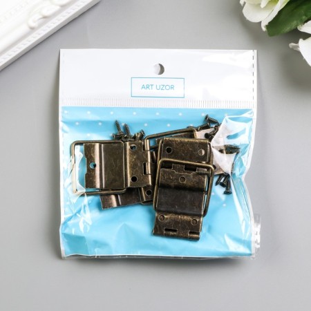 The overhead loop with emphasis is the opening angle of 90 degrees + nails. bronze set 5 pcs 4.8x2.4 cm-5
