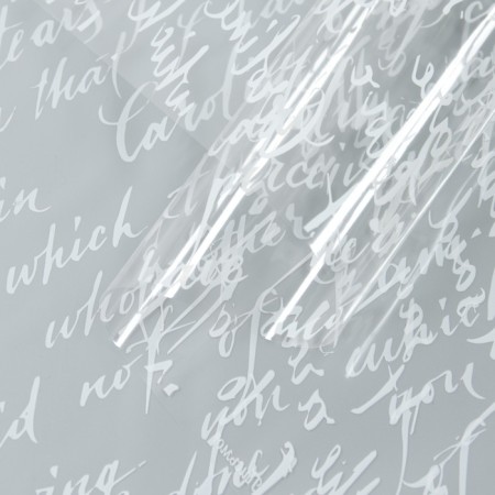 Flower film "Letter" white 0.7 x 8.2 m, 40 mkm-1
