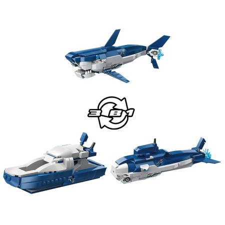 Designer Fortal ideas "Shark", 3 in 1, 237 details-2